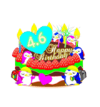4月の誕生日♥日付入り♥ケーキでお祝い♪（個別スタンプ：6）