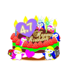 4月の誕生日♥日付入り♥ケーキでお祝い♪（個別スタンプ：7）