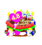 4月の誕生日♥日付入り♥ケーキでお祝い♪（個別スタンプ：8）