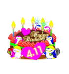 4月の誕生日♥日付入り♥ケーキでお祝い♪（個別スタンプ：11）