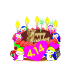 4月の誕生日♥日付入り♥ケーキでお祝い♪（個別スタンプ：14）