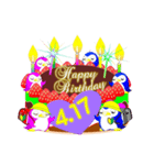4月の誕生日♥日付入り♥ケーキでお祝い♪（個別スタンプ：17）