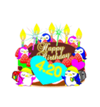 4月の誕生日♥日付入り♥ケーキでお祝い♪（個別スタンプ：20）
