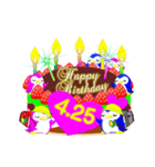 4月の誕生日♥日付入り♥ケーキでお祝い♪（個別スタンプ：25）