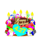 4月の誕生日♥日付入り♥ケーキでお祝い♪（個別スタンプ：27）