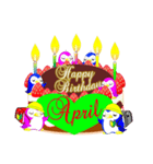4月の誕生日♥日付入り♥ケーキでお祝い♪（個別スタンプ：31）