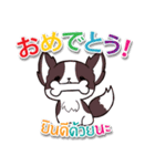 毎日楽しめる ワンちゃん 日本語タイ語（個別スタンプ：14）