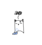 Paper cat Animated, kari（個別スタンプ：21）