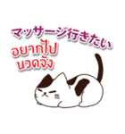 毎日楽しめる 猫ちゃん 日本語タイ語（個別スタンプ：37）