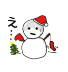 クリスマス雪だるま（個別スタンプ：5）