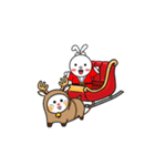 Mochi Bear ＆ Knot ear rabbit (Christmas)（個別スタンプ：4）