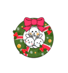 Mochi Bear ＆ Knot ear rabbit (Christmas)（個別スタンプ：5）