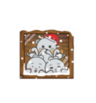 Mochi Bear ＆ Knot ear rabbit (Christmas)（個別スタンプ：6）