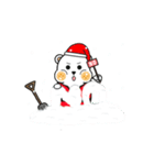 Mochi Bear ＆ Knot ear rabbit (Christmas)（個別スタンプ：13）