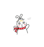Mochi Bear ＆ Knot ear rabbit (Christmas)（個別スタンプ：28）