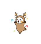 Mochi Bear ＆ Knot ear rabbit (Christmas)（個別スタンプ：31）