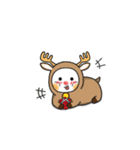 Mochi Bear ＆ Knot ear rabbit (Christmas)（個別スタンプ：33）