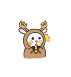 Mochi Bear ＆ Knot ear rabbit (Christmas)（個別スタンプ：36）