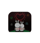 Mochi Bear ＆ Knot ear rabbit (Christmas)（個別スタンプ：40）