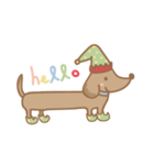 Dachshund Christmas（個別スタンプ：1）