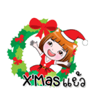 Miw Miw cute girl Merry Christmas（個別スタンプ：1）