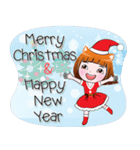 Miw Miw cute girl Merry Christmas（個別スタンプ：10）