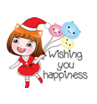 Miw Miw cute girl Merry Christmas（個別スタンプ：11）