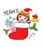 Miw Miw cute girl Merry Christmas（個別スタンプ：21）