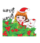 Miw Miw cute girl Merry Christmas（個別スタンプ：36）