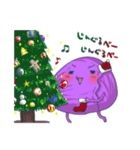 紫焼き折り紙くん クリスマス＆お正月（個別スタンプ：2）