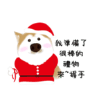 かわいい柴犬のクリスマス（個別スタンプ：14）