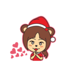 Bear Cute Sister-Merry Christmas（個別スタンプ：3）