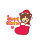 Bear Cute Sister-Merry Christmas（個別スタンプ：7）