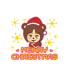 Bear Cute Sister-Merry Christmas（個別スタンプ：9）