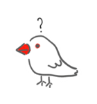 ゆる〜い文鳥をバイリンガル的な感じで。（個別スタンプ：2）