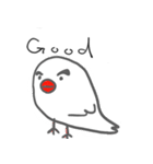 ゆる〜い文鳥をバイリンガル的な感じで。（個別スタンプ：5）