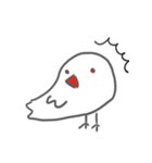 ゆる〜い文鳥をバイリンガル的な感じで。（個別スタンプ：6）