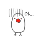 ゆる〜い文鳥をバイリンガル的な感じで。（個別スタンプ：9）