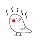 ゆる〜い文鳥をバイリンガル的な感じで。（個別スタンプ：13）