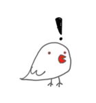 ゆる〜い文鳥をバイリンガル的な感じで。（個別スタンプ：16）