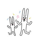 まっすぐなうさぎ（個別スタンプ：21）