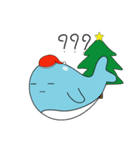 Peepo Big Head Whale : Christmas Time（個別スタンプ：4）