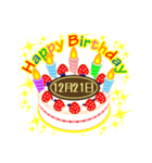 12月の誕生日★ケーキでお祝い★日付入り（個別スタンプ：21）