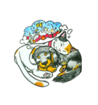 Fun illustrations of cat and dog.（個別スタンプ：10）
