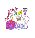 Fun illustrations of cat and dog.（個別スタンプ：15）