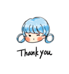 Blue lazy girl（個別スタンプ：4）