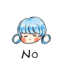Blue lazy girl（個別スタンプ：6）