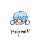 Blue lazy girl（個別スタンプ：10）