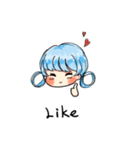 Blue lazy girl（個別スタンプ：12）