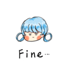 Blue lazy girl（個別スタンプ：13）